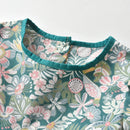 Toddler Girls Casual Dresses Kids Short Sleeve Floral Princess Dresses with Bowknot for Beach Vacation