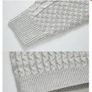 Casual Slim Knit Sweater Pullover Sweater Autumn and Winter Long Sleeve Scarf Collar Sweater Men's