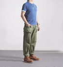 Military trouser Men Vintage Slim & Straight Fitting Casual Pants