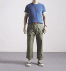 Military trouser Men Vintage Slim & Straight Fitting Casual Pants