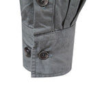 Men's Fashion Casual Solid Color Long Sleeve Shirt