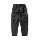Men Loose Pants Mid Waist Casual Overalls Outdoor Trousers