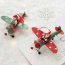 Retro Christmas Pendant Antique Style Santa Claus Airplane Christmas Tree Hanging Decoration
