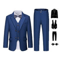 Gentleman Kids White Suit Children Slim Jacket Vest Pants Dress Boys