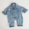Baby Denim Baby Girl Clothes Outfits Baby Boys Rompers Kid Cotton Flexible Hole Denim Costume Girls Infant Jumpsuit