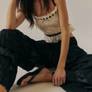 Women Lace Trim Bloomers Victorian Ruffle Pantaloons Cropped Bloomers Pants Lounge Pajama Bottoms