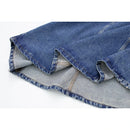 Denim Long Skirt Women Casual Wide Long Skirt Chic Lady Female Clothing