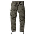 Cotton Cargo Pants Men Casual Straight Solid Trousers Military Tactical Sports Pants Jogging