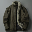 Stand collar fur collar retro cotton jacket men's winter casual thickened warm cotton jacket