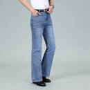 Men's Flared Jeans Boot Cut Leg Flared Classic Denim Jeans Light blue Jeans