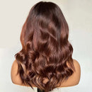 Blonde Highlight Human Hair Wig With Bangs Remy Wear And Go Made Wave Wigs For Women