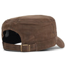 Four Seasons Canvas Cotton Military Caps Men Unique Design Flat Top Hat