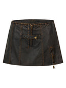 Spring Summer Distressed Mini Skirt Women with Shorts Luxury Designer Clothes