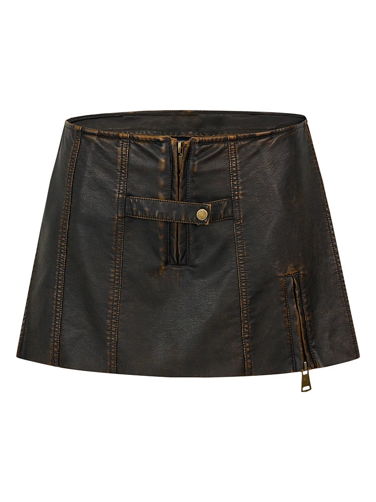 Spring Summer Distressed Mini Skirt Women with Shorts Luxury Designer Clothes