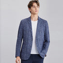 High-End Lightweight Knitted Casual Men Summer Thin Suit round Hemline Long