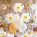5/6PC Transparent Daisy Foil Balloons With Translucent Petals Yellow Stamens Forest Themed Weddings Fresh Birthday Parties