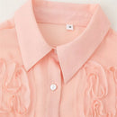 Spring/Autumn Women's Shirt Top Single Breasted Long Sleeve Office Lady Loose Thin Blouses