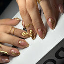 Press on Nails Almond Shape False Nails Woman Medium Short Nail Tips