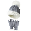 Baby Hat Gloves Winter Warm Knitted Baby Boys Girls Hat Bonnet Soft Toddler Kids Cap Beanies Christmas Gift