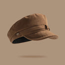 Retro Suede Flat Top Painter Hat Autumn and Winter Casual Cap