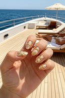 30Pcs 3D Ocean Nail Charms Resin Gold Series Starfish Art Decorations Mini Beach Summer Nail Accessories