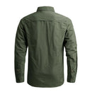 Summer Breathable Men Shirts Green Black Cargo Military Clothes Casual Blouse