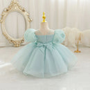 Summer Infant Baby Girl Dresses Flower Appliques Toddler Kids Birthday Party Princess Wedding Ball Gown