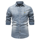 Men Denim Slim Fit Shirt For Men Spring Casual Men's Shirts