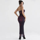 Floral Mesh Bride Wedding Guest Dress Women Evening Dresses