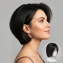 180% Density Bob Wig Human Hair Silk Base Hand Hooked Full Wig Natural Looking Short Bob Wig Real Remy Hair Wig
