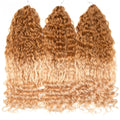 22 Inch Deep Wave Crochet Hair Ombre Brown Blonde Water Wave Braiding Hair Extensions for Women Daily Use