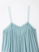 Women Hem Pleated Camis Tops Thin Straps Female Chic Lady Tops
