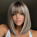 Woman with a stylish haircut against a dark background, Obroi
