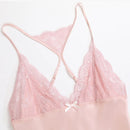 Split Sling Dress For Women Lace Backless Casual Short Nightgown Spring Summer