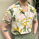 Floral Shirt Summer Beach Shirt Hip Hop Casual  Holiday Tops Men Hawaiian Shirt