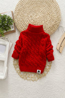 Kids Boy Girl Turtleneck Sweater Knitwear Pullover Clothes Baby Winter Tops