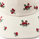 Flower Embroidery Baseball Caps for Women Girl Cute Plum Hats Cotton Adjustable
