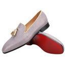 Men's Loafers Leather Tassels For Party Red Bottom Slip-On Slippers