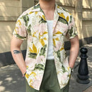 Floral Shirt Summer Beach Shirt Hip Hop Casual  Holiday Tops Men Hawaiian Shirt