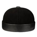 Hats Winter Warm Soft Genuine Leather Retro Round Skull Caps Casual Landlord Bonnet Bone Brimless Docker Beanie