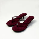 Beach Slides Shallow Ladies Heeled Sandals Women Low Heel Sandals Slides Slippers Female Flip flops Pumps