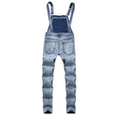 Men Stylish Slim Biker Jeans Overalls Jumpsuits jeans Man Streetwear Casual Stretch Ripped