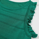 Summer Striped Elastic Hollow Sleeveless Ladies' Short Knitted Top skirt Women's Set