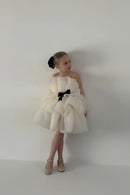Summer children flounty cake Dress girl host piano princess dress girl birthday dress