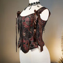 Women Luxury Corset Busiter Overbust Push Up Breast Palace Bodice Corset Vest Slim Waist Costume