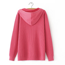 Hooded Pullover Sweater Womens Autumn Winter Casual Clothing Long Sleeve Knitted Jumpers