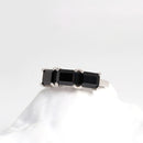 Classic design Mystery Noble Natural black spinel Silver ring Light luxury elegant women's gift