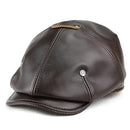 Brown leather cap on a white background, Obroi