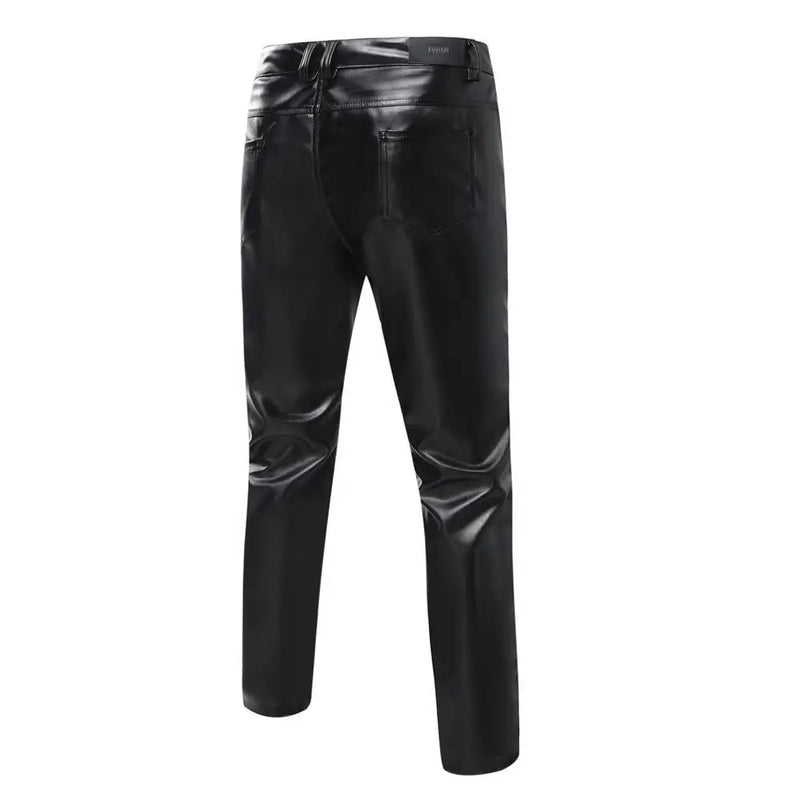 Pants Men Steampunk Vintage Stage Costumes Men Leather Trousers