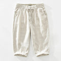Beige linen pants on a white background, Obroi